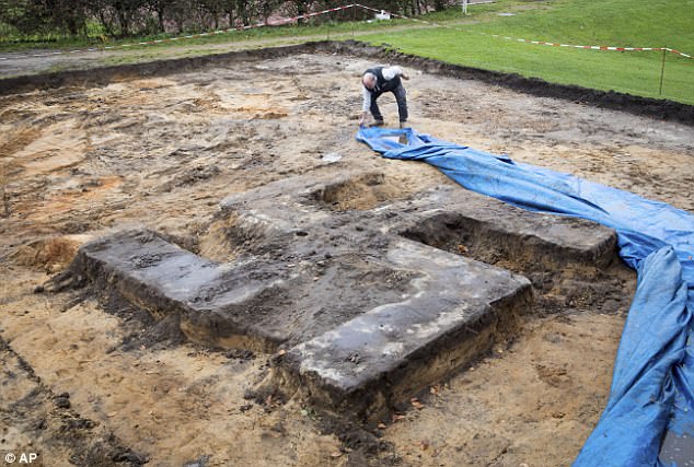 A giant swastika dating back to the Third Reich