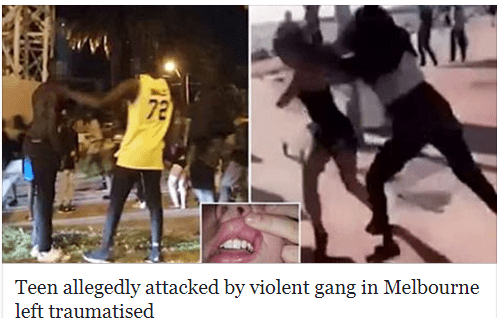 Gangs of hundreds of youths have gone on a beachside rampage,