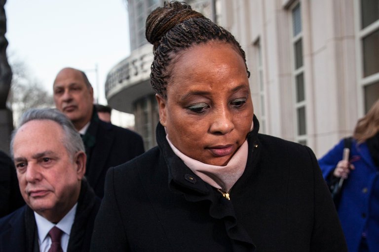 Pamela HarrisPamela Harris outside the Brooklyn courthouse