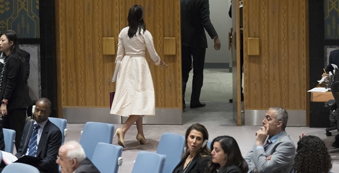 Nikki Haley walked out on the Palestinian UN speech