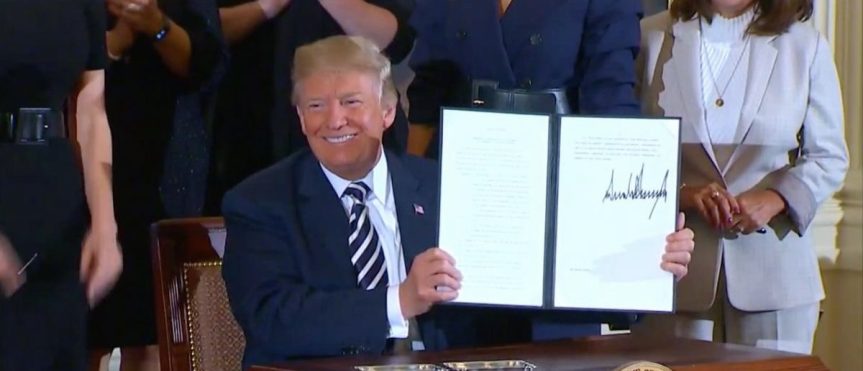 Screen Shot Trump Signs Exec Order For Military Spouses (Fox News: May 9, 2018)