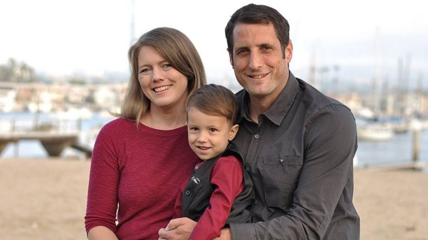 Ryan Smith, his wife, Lora Smith, and their son Caleb