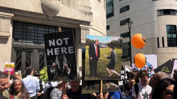 President Trump avoided central London,