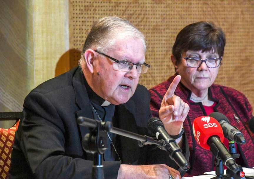 Archbishop Mark Coleridge, the president of the Australian Catholic Bishops Conference, speaks