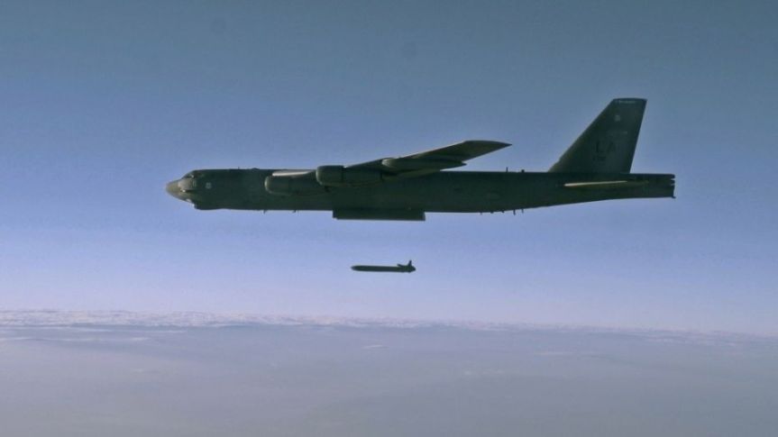 File photo - an unarmed AGM-86B Air-Launched Cruise Missile is released from a B-52H Stratofortress