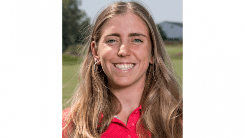 golfer Celia Barquin Arozamena poses for a photo.