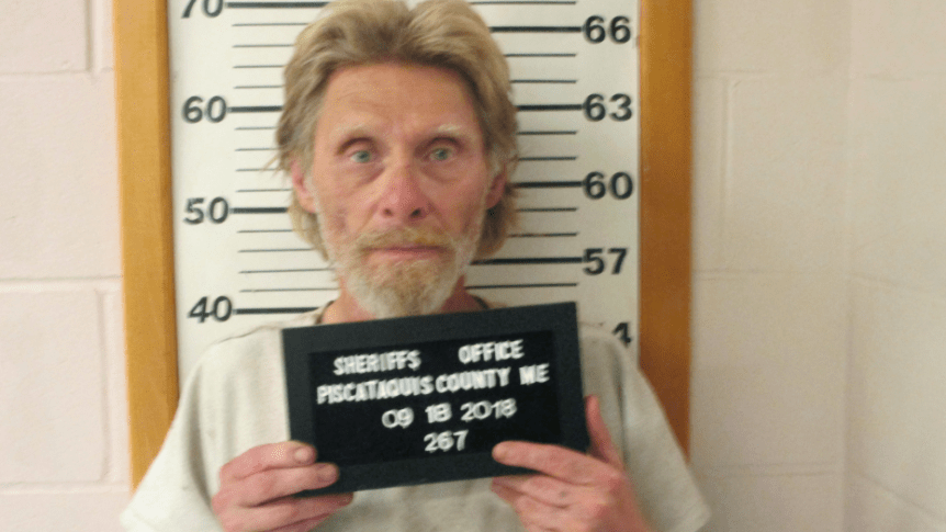 convicted murderer Arnold Nash stands for a booking photo, in Dover-Foxcroft, Maine.