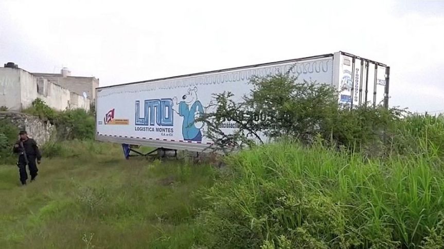 refrigerated truck that contained 157 bodies 