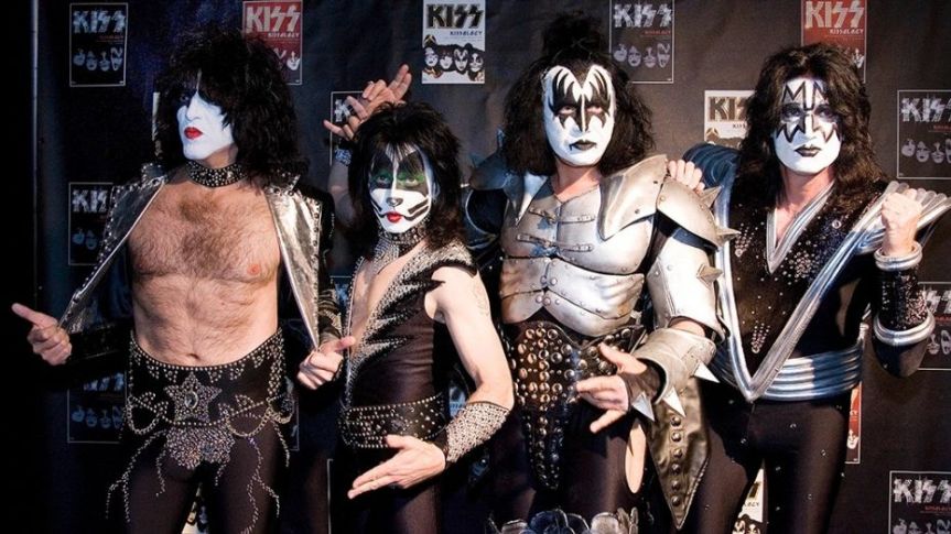 Paul Stanley, Eric Singer, Gene Simmons and Tommy Thayer (L-R) of the U.S. rock group KISS