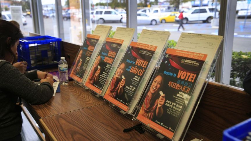 Voter registration forms in different languages