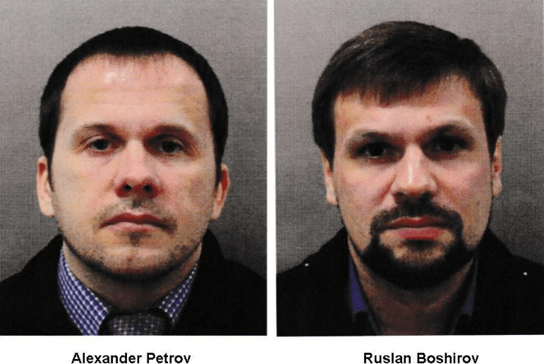Alexander Petrov and Ruslan Boshirov, who were formally accused of attempting to murder 