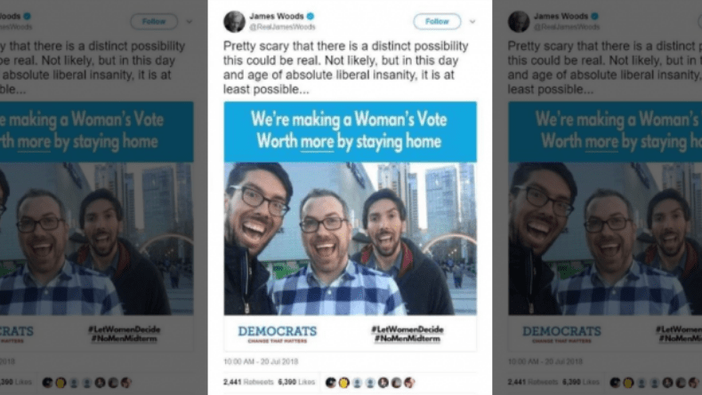 The meme that Woods posted in July