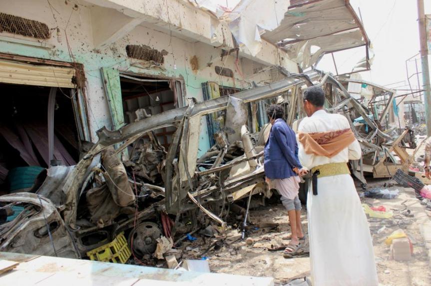A Saudi-led airstrike Sunday hit a bus carrying children