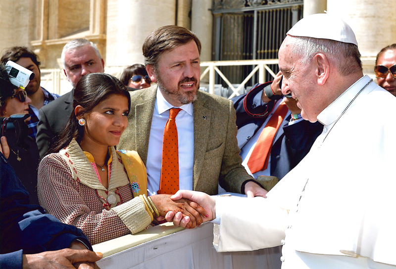 one of Asia Bibi's daughters,