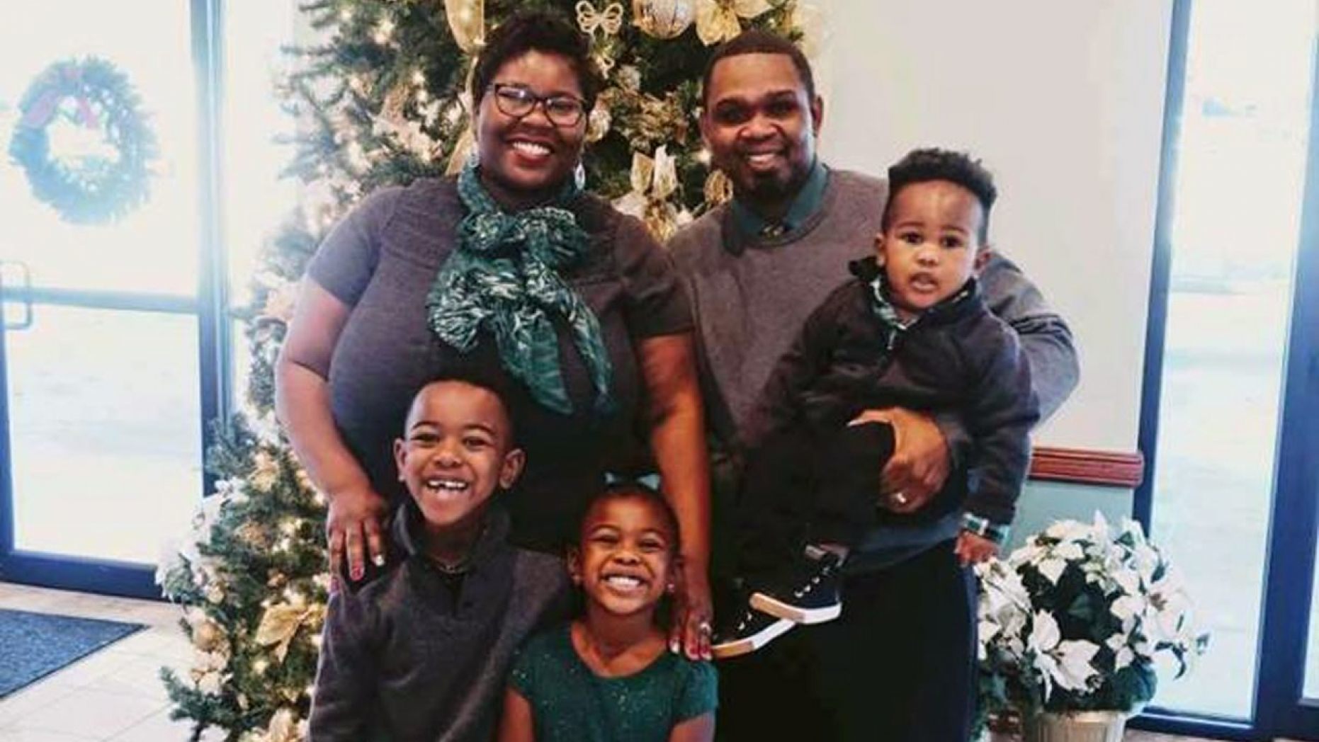 The Shaw family at Christmas: