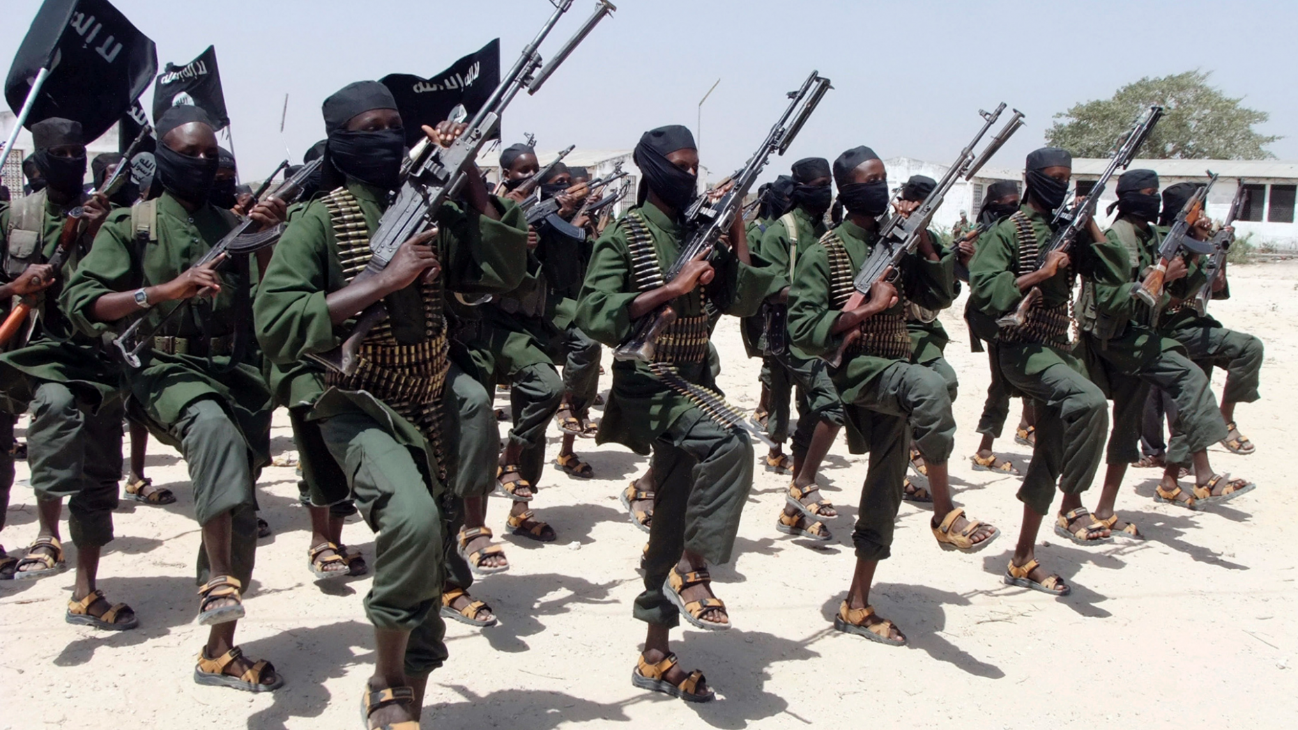 Hundreds of newly trained al-Shabab fighters 