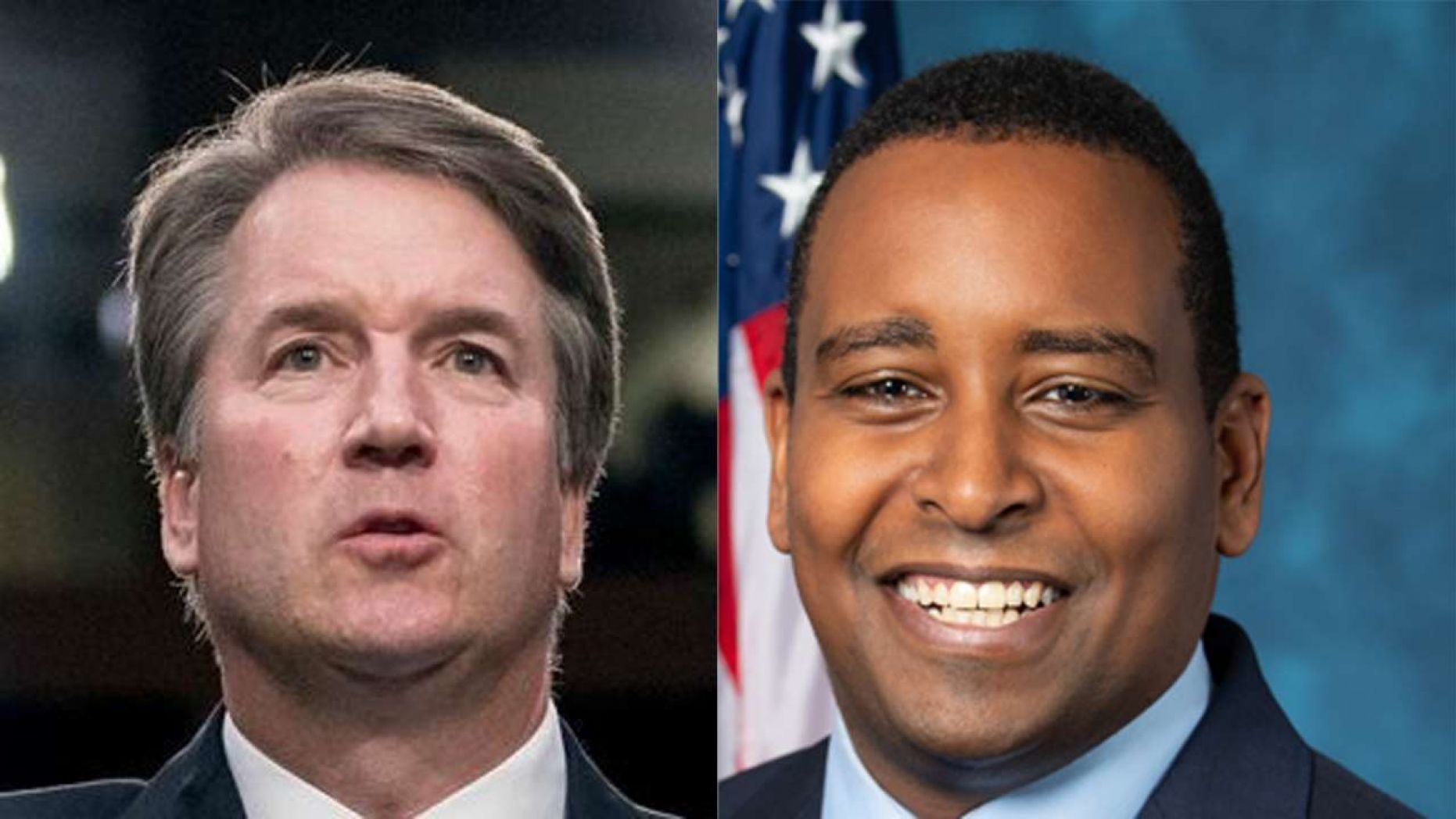 Rep. Joe Neguse, D-Colo.(right)Supreme Court Justice Brett Kavanaugh (left) 
