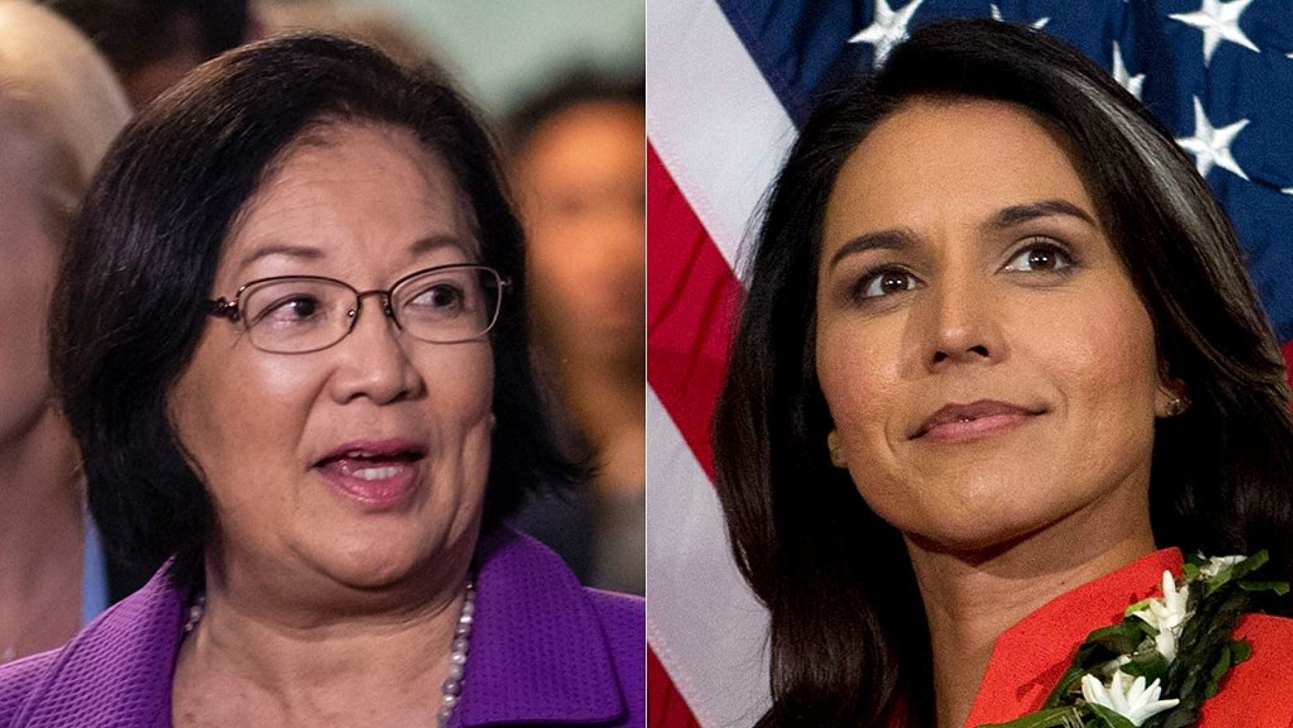 Sen. Mazie Hirono, left Rep. Tulsi Gabbard