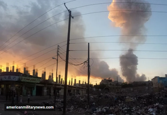 Air raid on rocket and arms depots in Jabal Nqm