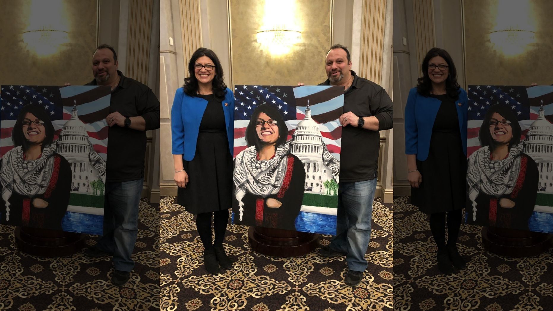 Rashida Tlaib was photographed with Abbas Hamideh,