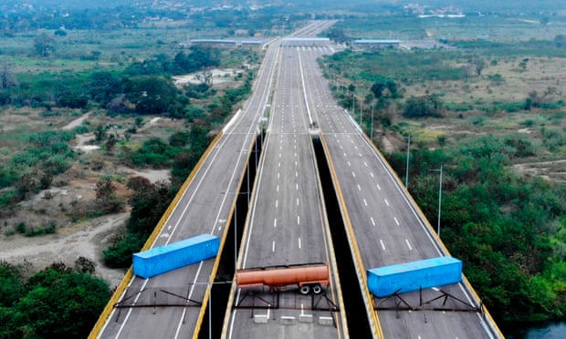 The Tienditas bridge, on the border between Cúcuta, Colombia and Táchira, Venezuela,