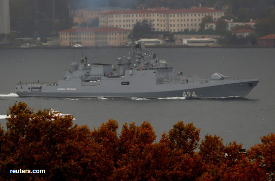 The Russian Navy's frigate Admiral Grigorovich