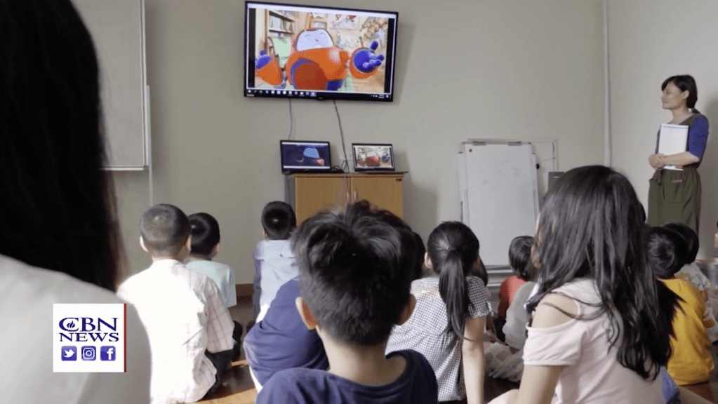 Children at a church in Vietnam