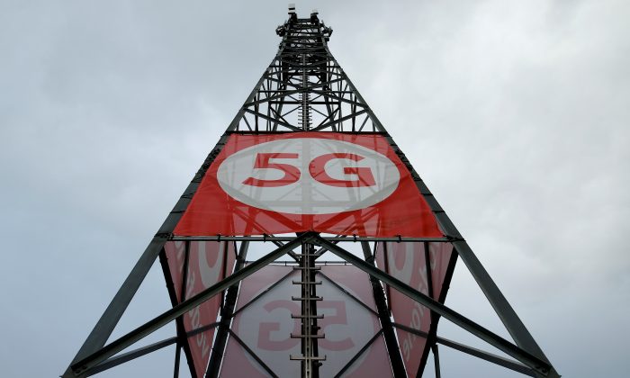 A mobile phone mast with 5G technology