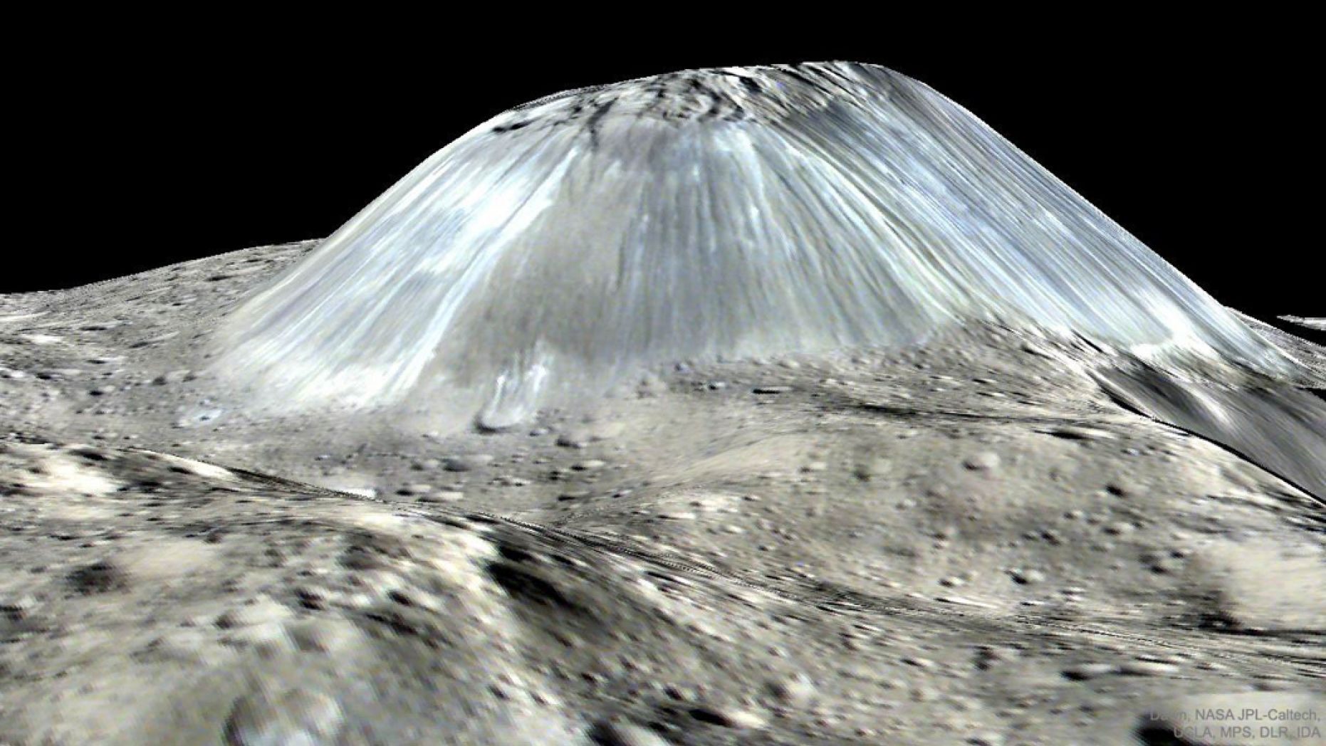 Ahuna Mons on Asteroid Ceres
