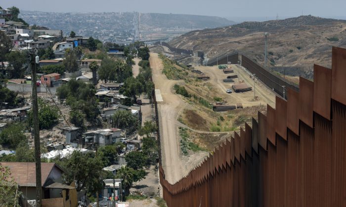 View of the Mexico-US wall in Tijuana, Baja California, Mexico on June 18, 2019.