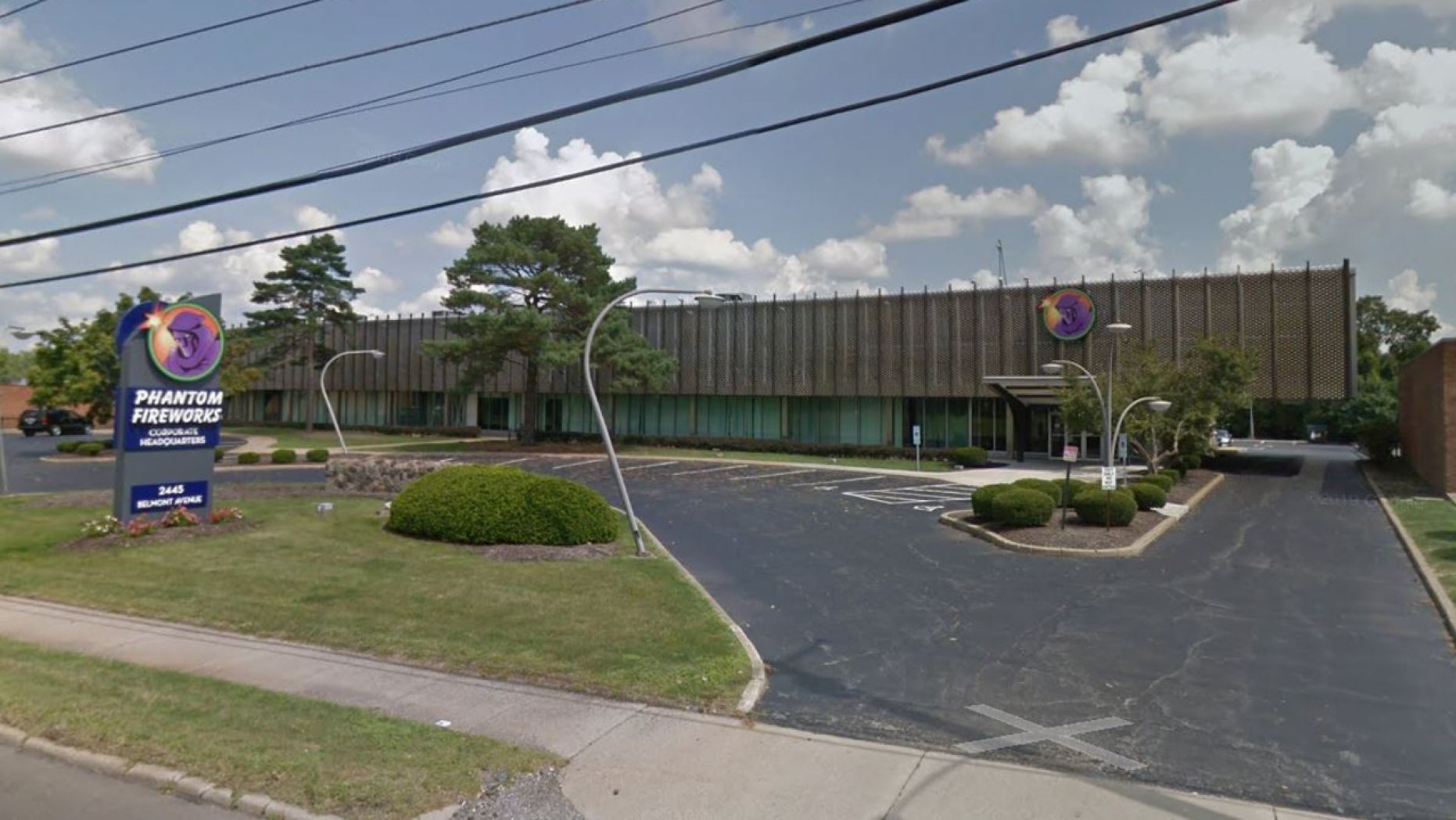 Phantom Fireworks headquarters on Belmont Ave. 