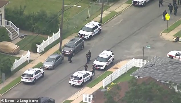 The suspect's brother, an older woman and a six-year-old child were inside the home and uninjured