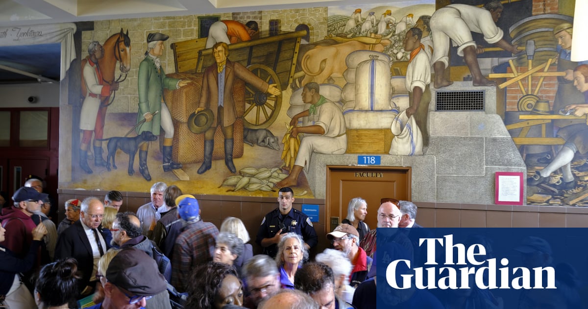 The ‘Life of Washington’ mural at George Washington high school in San Francisco. 