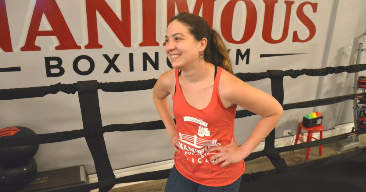 Claire Quinn trains at Unanimous Boxing Gym, 2764 N. Milwaukee Ave., in Logan Square. Her boxing record for the 2019 year is 6-0.