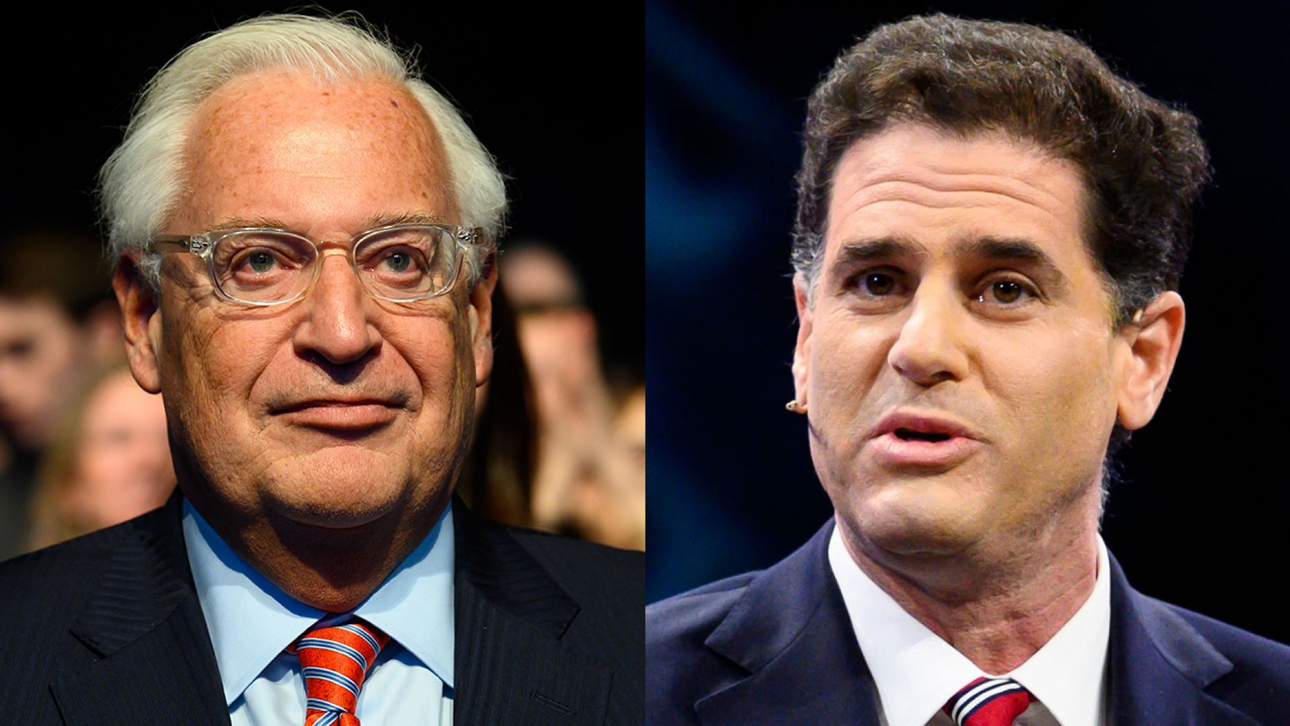 David Friedman, the U.S. ambassador to Israel (left), and Ron Dermer, Israel’s ambassador to Washington (right). (Getty).