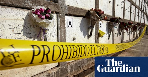 The crypts of bodies in a separate incident in Guadalajara in 2018.