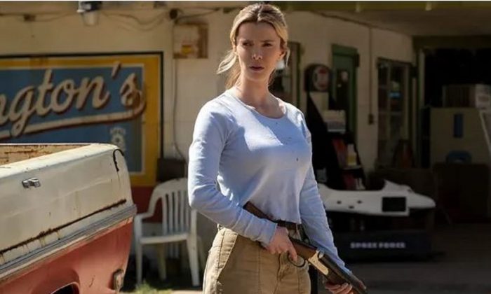 Betty Gilpin stars in "The Hunt," which is slated to hit theaters in September. (Universal Pictures)