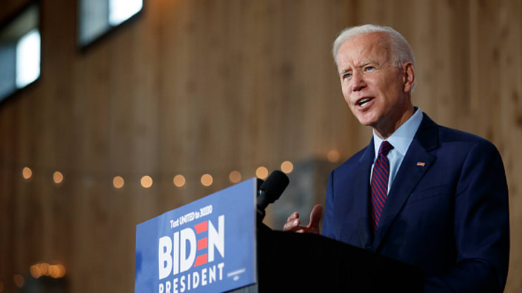 Democratic presidential candidate and former U.S. Vice President Joe Biden 