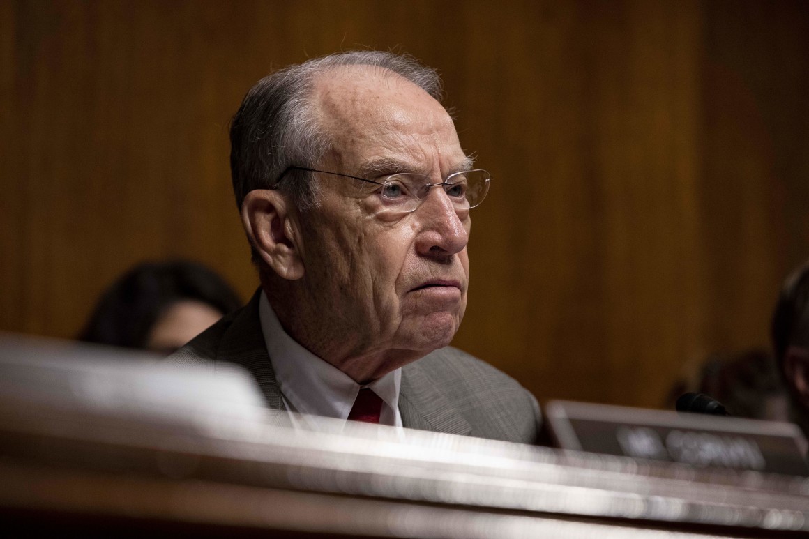 “The Justice Department has yet to inform Congress and the public whether it has begun and investigation into links and coordination between the Ukrainian government and individuals associated with the campaign of Hillary Clinton,” GOP Sens. Chuck Grassley (above) and Ron Johnson wrote DOJ on Monday.