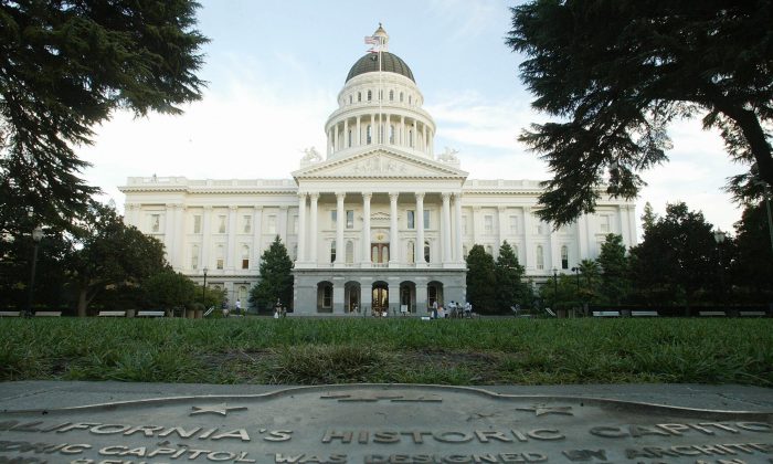 The State Capitol Building in Sacramento, California.