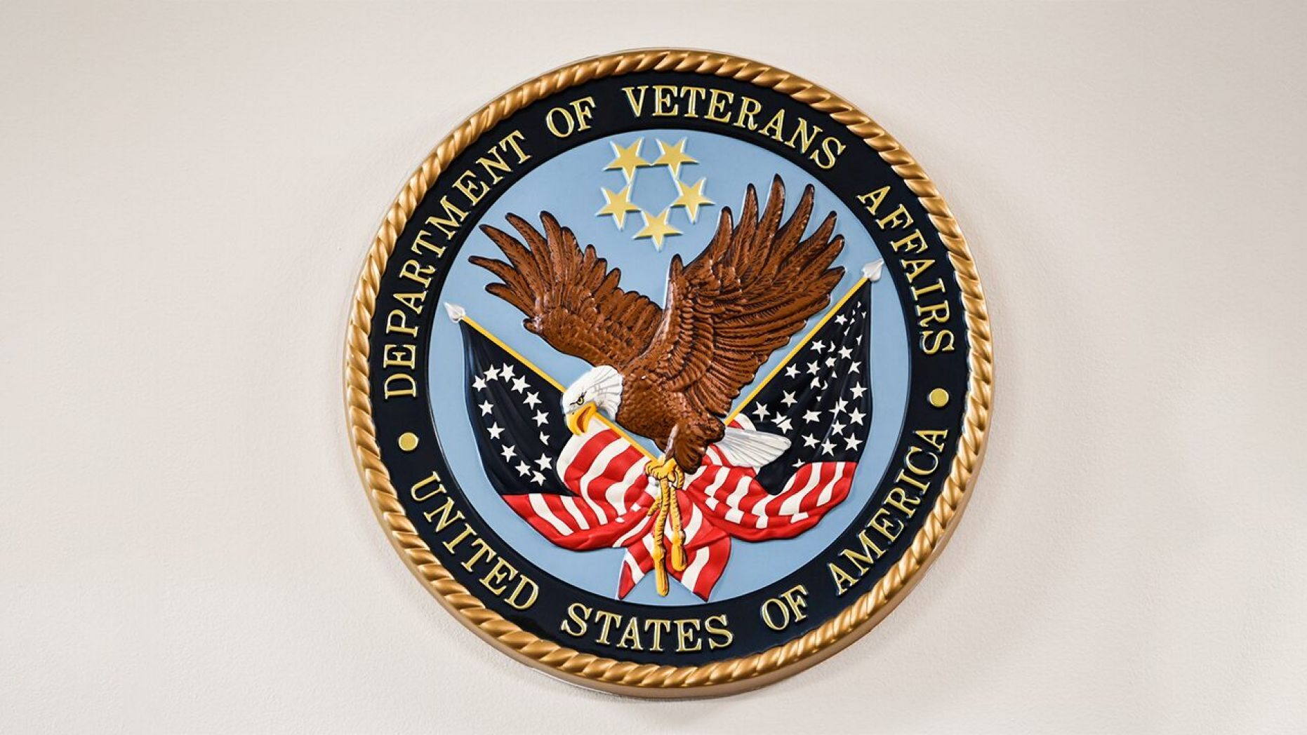 Logo of the Department of Veterans Affairs. 