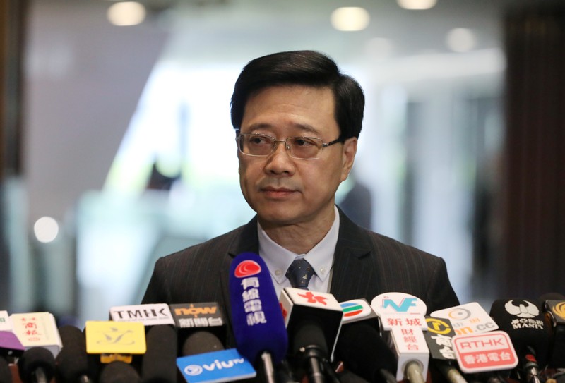 Secretary of Security John Lee Ka-Chiu announces the withdrawal of the extradition bill, in Hong Kong, China October 23, 2019. 
