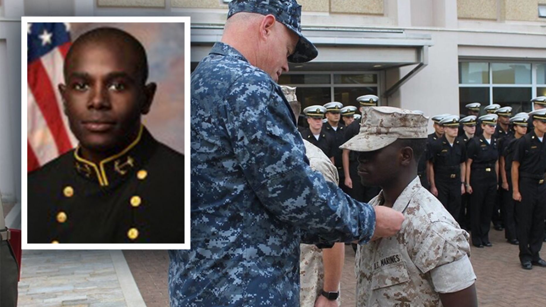 Future midshipman Nixon Keago in his Marine uniform at the Naval Academy Preparatory School on Oct. 6, 2016.