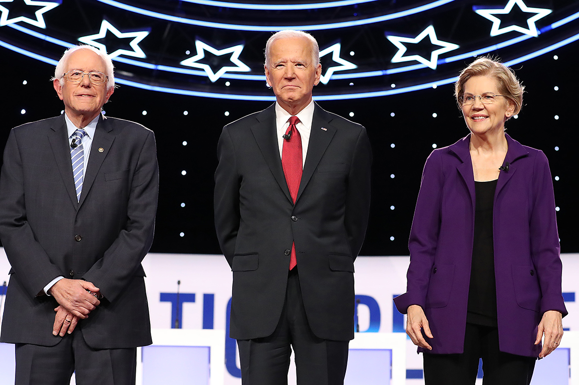 Six Democratic White House contenders, including Vermont Sen. Bernie Sanders, former Vice President Joe Biden and Massachusetts Sen. Elizabeth Warren, have qualified for the December debate. 