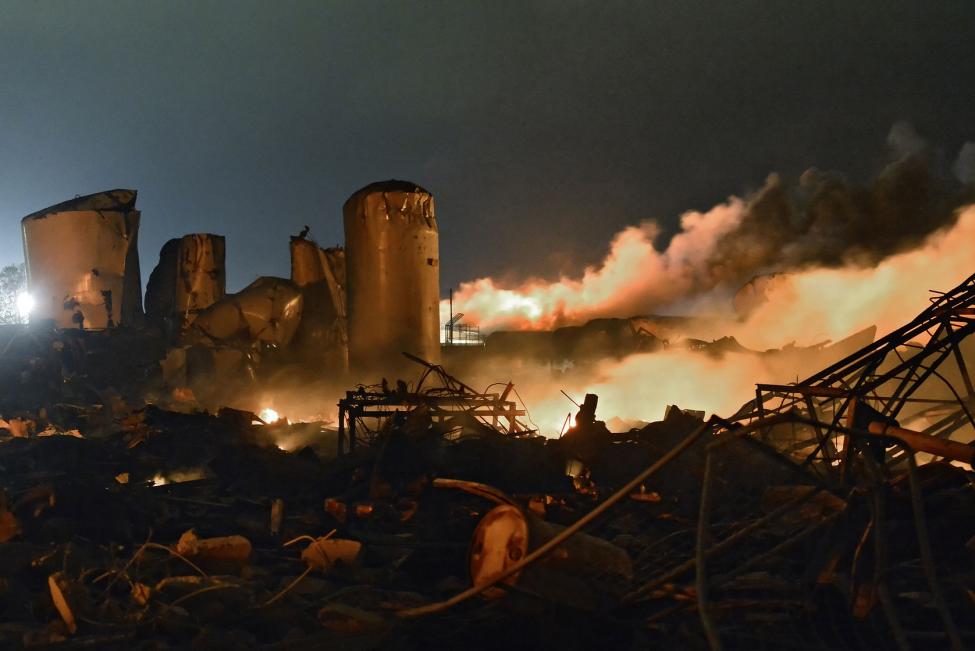 Firefighters were attempting to put out a blaze at a fertilizer plant in West, Texas, when it exploded, killing 15 people April 17, 2013.