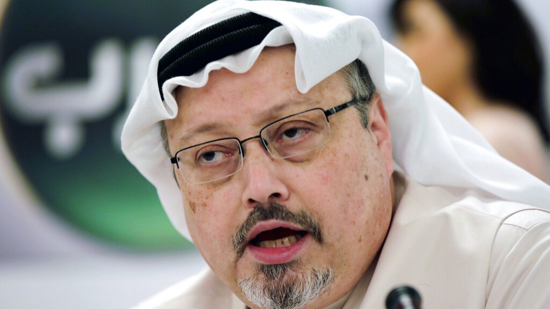 In this Dec. 15, 2014, file photo, Saudi journalist Jamal Khashoggi speaks during a news conference in Manama, Bahrain.