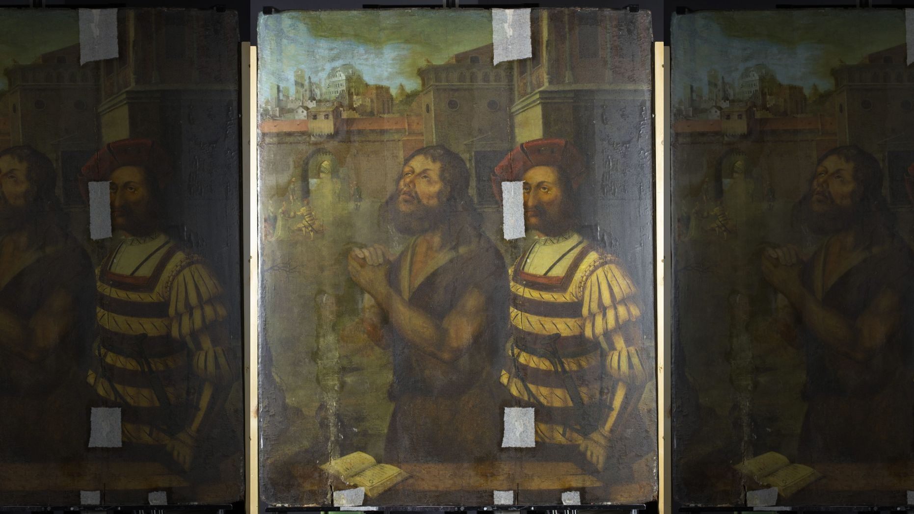 The painting as it appears today. It depicts the beheading of St. John the Baptist.