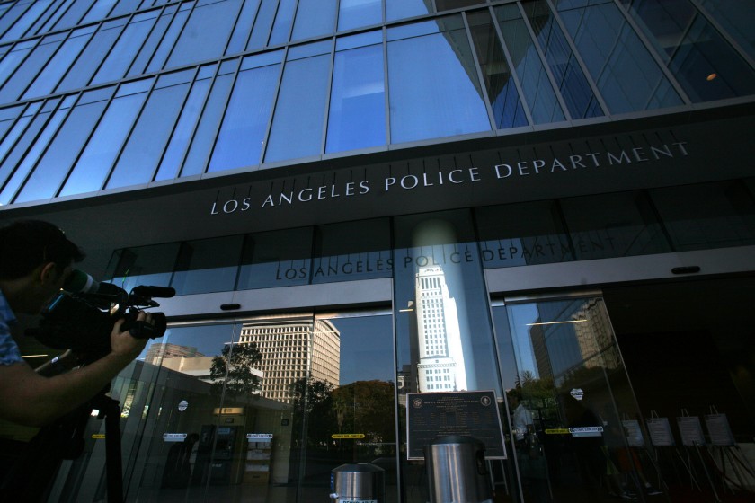 An LAPD officer was placed on leave after his body-worn video camera allegedly showed he fondled the breasts on a female corpse