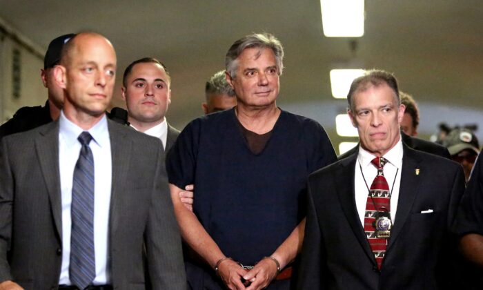 Former Trump campaign chairman Paul Manafort arrives to his arraignment in Manhattan Criminal Court in New York City on June 27, 2019. Manafort pleaded not guilty to mortgage fraud and other criminal charges filed by New York state authorities.