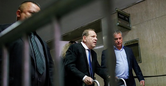 Film producer Harvey Weinstein exits the courtroom at the New York Supreme Court in New York, U.S., December 11, 2019.